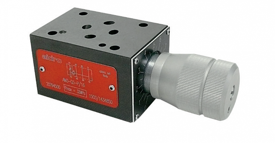 Регуляторы расхода скомпенсированные по давлению модульного монтажа АМ3-Q*-А 40 л/мин – 32 МПа (320 бар)